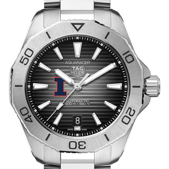 Illinois Men's TAG Heuer Steel Automatic Aquaracer with Black Dial Shot #1