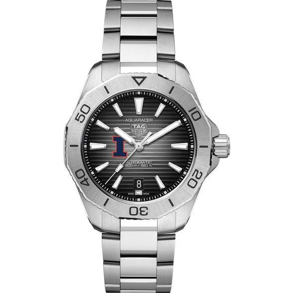 Illinois Men's TAG Heuer Steel Automatic Aquaracer with Black Dial Shot #2