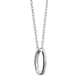 Illinois Monica Rich Kosann "Carpe Diem" Poesy Ring Necklace in Silver Shot #1
