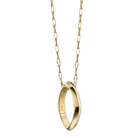 Illinois Monica Rich Kosann Poesy Ring Necklace in Gold Shot #1