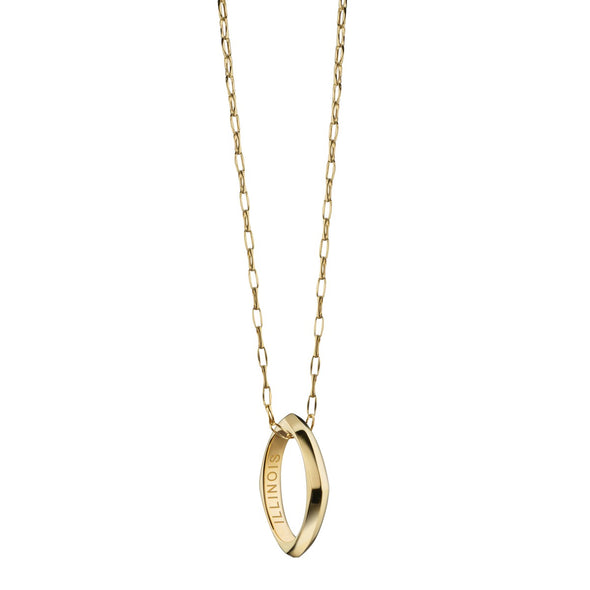 Illinois Monica Rich Kosann Poesy Ring Necklace in Gold Shot #2