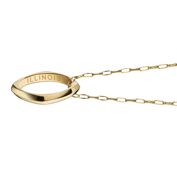 Illinois Monica Rich Kosann Poesy Ring Necklace in Gold Shot #3