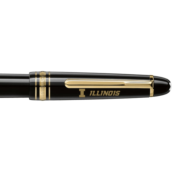 Illinois Montblanc Meisterstück Classique Fountain Pen in Gold Shot #2
