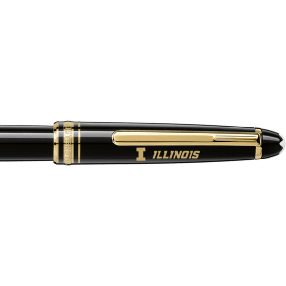 Illinois Montblanc Meisterstück Classique Rollerball Pen in Gold Shot #2