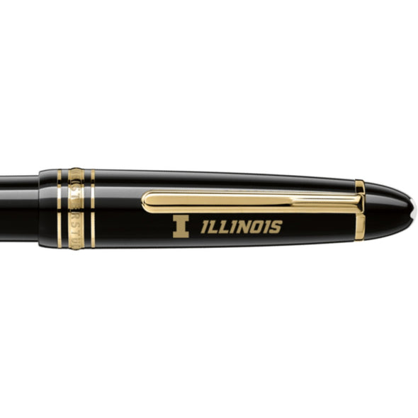 Illinois Montblanc Meisterstück Midsize Ballpoint Pen in Gold Shot #2