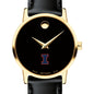 Illinois Women's Movado Gold Museum Classic Leather Shot #1