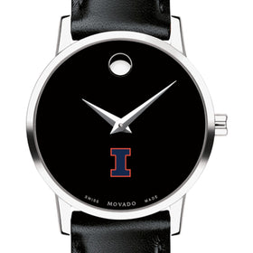 Illinois Women&#39;s Movado Museum with Leather Strap Shot #1