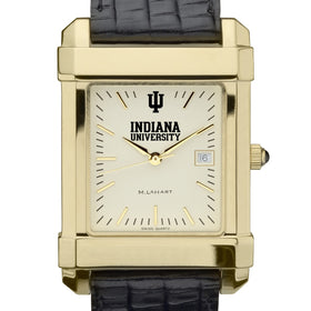 Indiana Men&#39;s Gold Quad with Leather Strap Shot #1