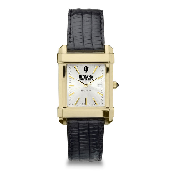 Indiana Men's Gold Watch with 2-Tone Dial & Leather Strap at M.LaHart & Co. Shot #2