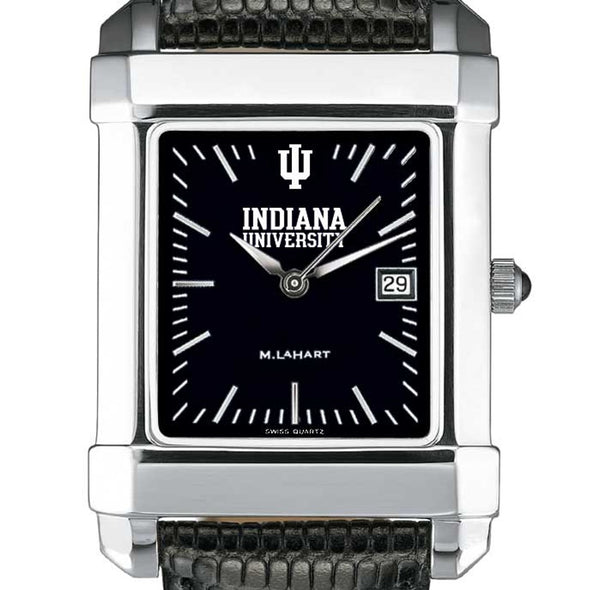 Indiana University Men's Black Quad with Leather Shot #1