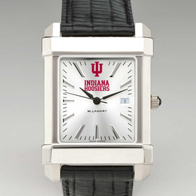 Indiana University Men&#39;s Collegiate Watch with Leather Strap Shot #1
