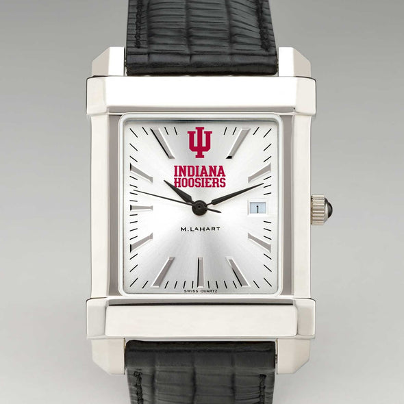 Indiana University Men's Collegiate Watch with Leather Strap Shot #1