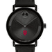 Indiana University Men's Movado BOLD with Black Leather Strap