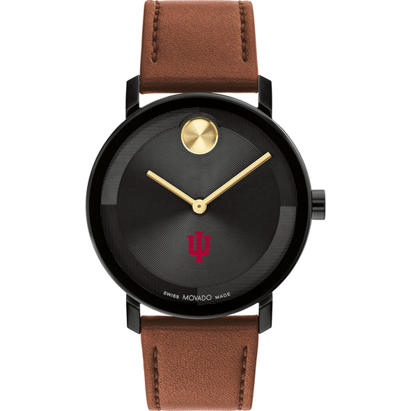 Indiana University Men&#39;s Movado BOLD with Cognac Leather Strap Shot #2