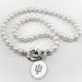 Indiana University Pearl Necklace with Sterling Silver Charm
