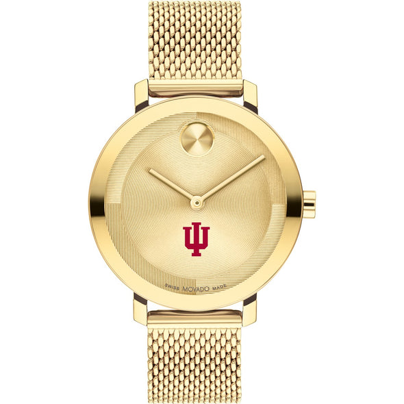 Indiana University Women's Movado Bold Gold with Mesh Bracelet Shot #2