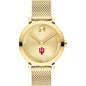 Indiana University Women's Movado Bold Gold with Mesh Bracelet Shot #2