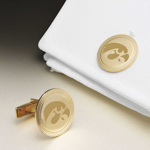 Iowa 18K Gold Cufflinks Shot #1