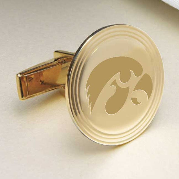Iowa 18K Gold Cufflinks Shot #2