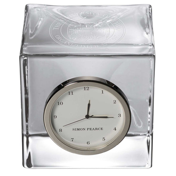 Iowa Glass Desk Clock by Simon Pearce Shot #2
