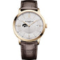 Iowa Men's Baume et Mercier 40mm Gold PVD Classima Watch with Silver Dial & Dark Brown Leather Strap Shot #2