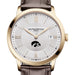 Iowa Men's Baume et Mercier 40mm Gold PVD Classima Watch with Silver Dial & Dark Brown Leather Strap
