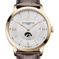Iowa Men's Baume et Mercier 40mm Gold PVD Classima Watch with Silver Dial & Dark Brown Leather Strap Shot #1
