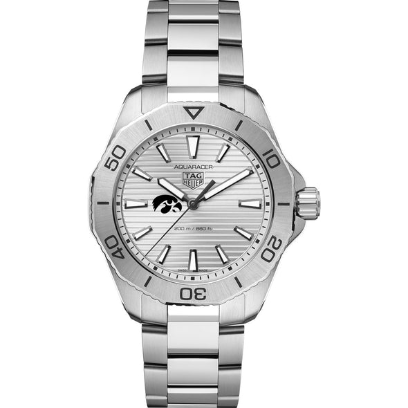 Iowa Men&#39;s TAG Heuer Steel Aquaracer with Silver Dial Shot #2