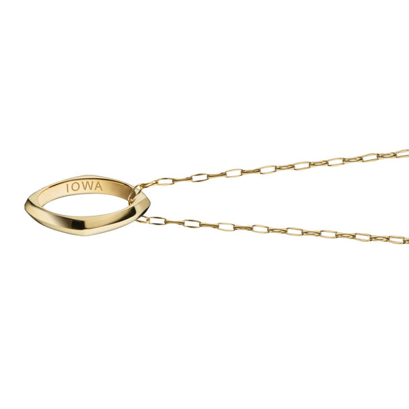 Iowa Monica Rich Kosann Poesy Ring Necklace in Gold Shot #3