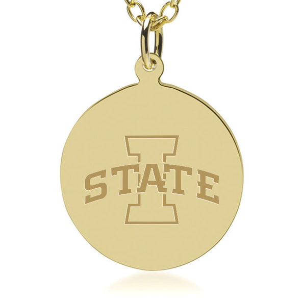 Iowa State 18K Gold Pendant & Chain Shot #2