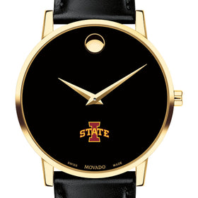 Iowa State Men&#39;s Movado Gold Museum Classic Leather Shot #1
