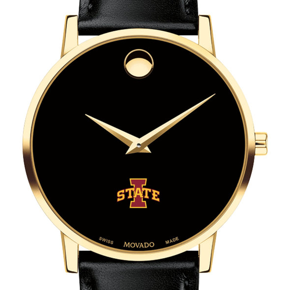 Iowa State Men&#39;s Movado Gold Museum Classic Leather Shot #1