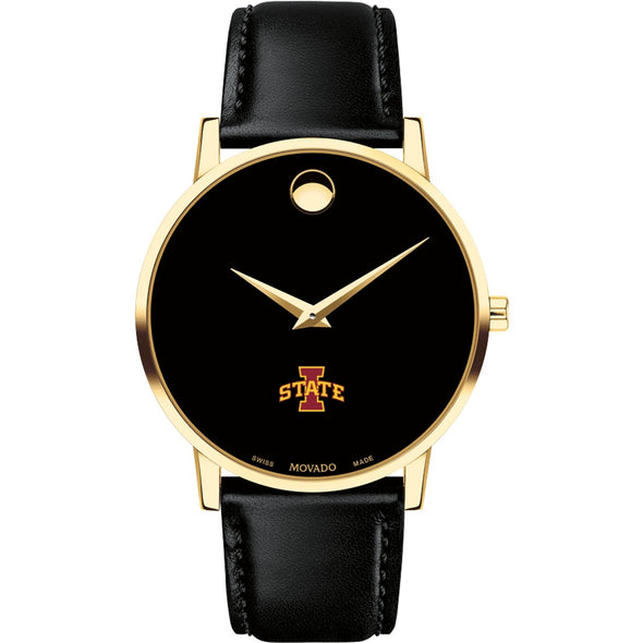 Iowa State Men&#39;s Movado Gold Museum Classic Leather Shot #2