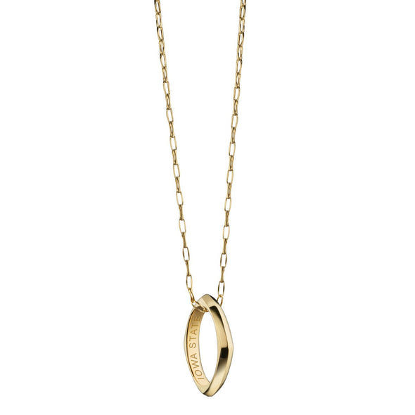Iowa State Monica Rich Kosann Poesy Ring Necklace in Gold Shot #2