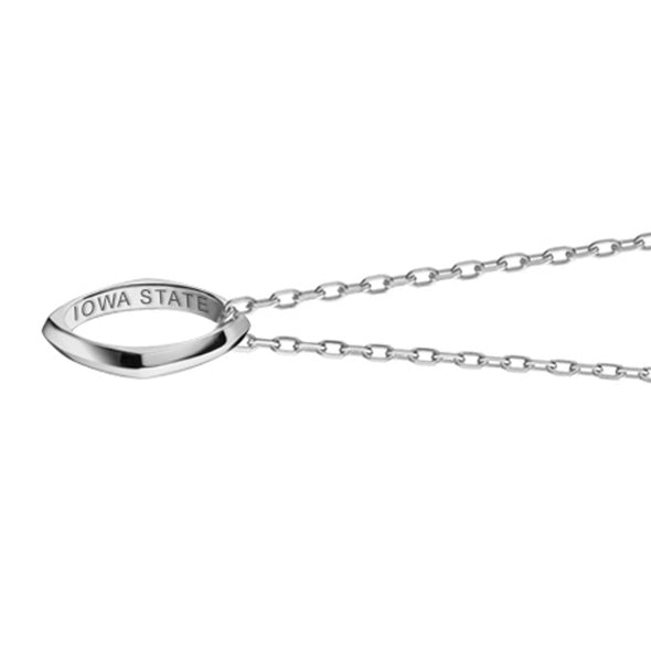 Iowa State Monica Rich Kosann Poesy Ring Necklace in Silver Shot #3