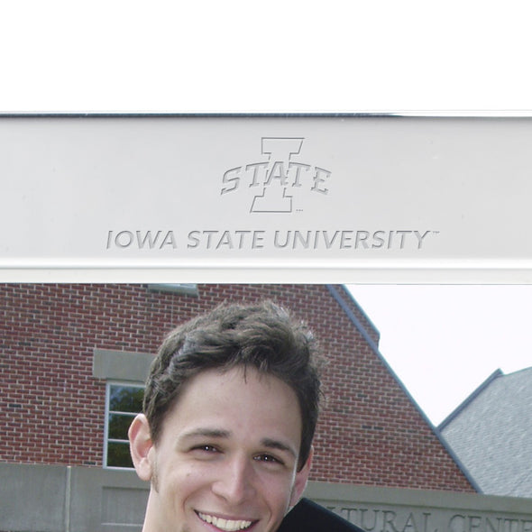 Iowa State Polished Pewter 5x7 Picture Frame Shot #2