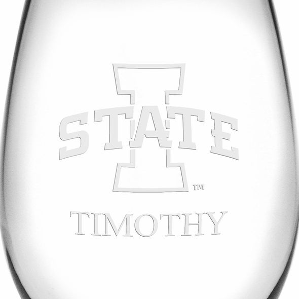 Iowa State Stemless Wine Glasses Made in the USA - Set of 4 Shot #3