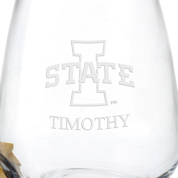 Iowa State Stemless Wine Glasses - Set of 2 Shot #3