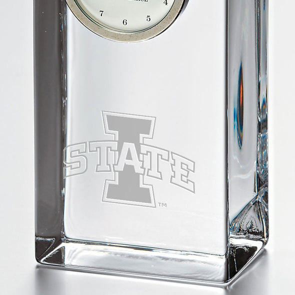 Iowa State Tall Glass Desk Clock by Simon Pearce Shot #2