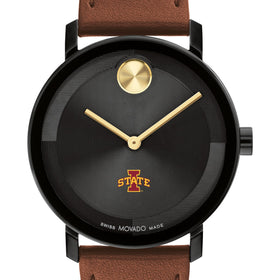Iowa State University Men&#39;s Movado BOLD with Cognac Leather Strap Shot #1