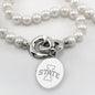 Iowa State University Pearl Necklace with Sterling Silver Charm Shot #2