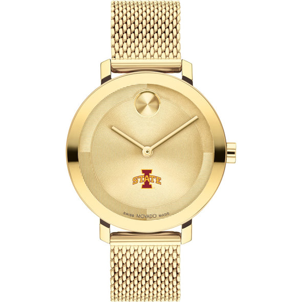 Iowa State University Women's Movado Bold Gold with Mesh Bracelet Shot #2