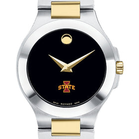 Iowa State Women&#39;s Movado Collection Two-Tone Watch with Black Dial Shot #1