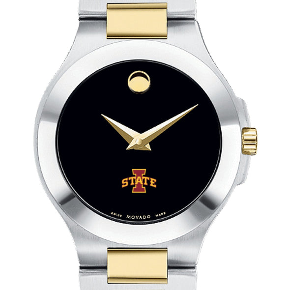 Iowa State Women&#39;s Movado Collection Two-Tone Watch with Black Dial Shot #1