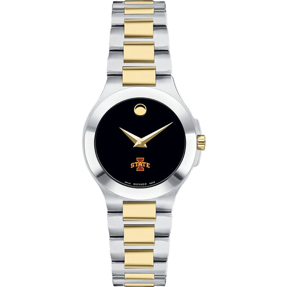 Iowa State Women&#39;s Movado Collection Two-Tone Watch with Black Dial Shot #2