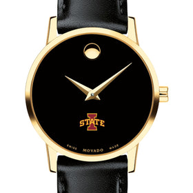 Iowa State Women&#39;s Movado Gold Museum Classic Leather Shot #1
