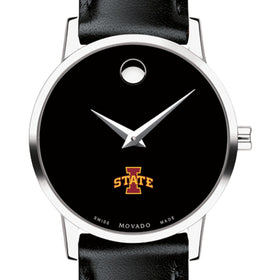 Iowa State Women&#39;s Movado Museum with Leather Strap Shot #1