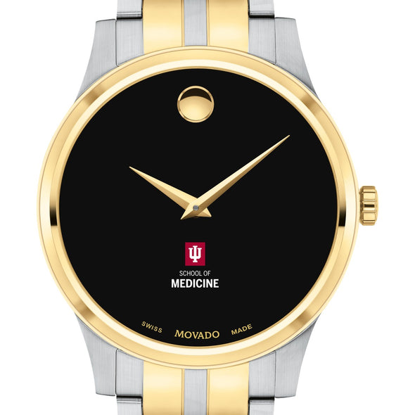 IU School of Medicine Men's Movado Collection Two-Tone Watch with Black Dial Shot #1