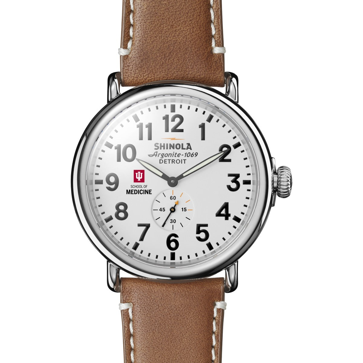 IU School of Medicine Shinola Watch, The Runwell 47 mm White Dial