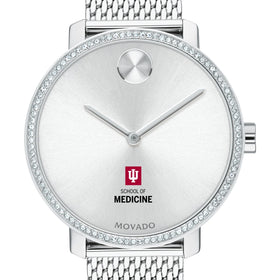 IU School of Medicine Women's Movado Bold with Crystal Bezel & Mesh Bracelet Shot #1
